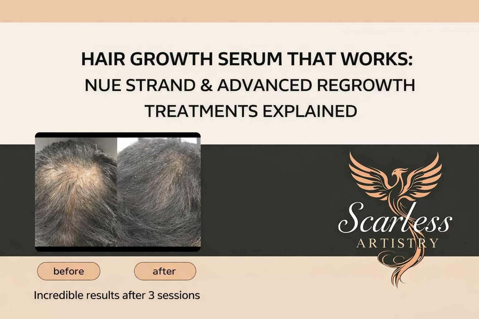 Hair growth serum treatment using Nue Strand at Scarless Artistry Sydney NSW